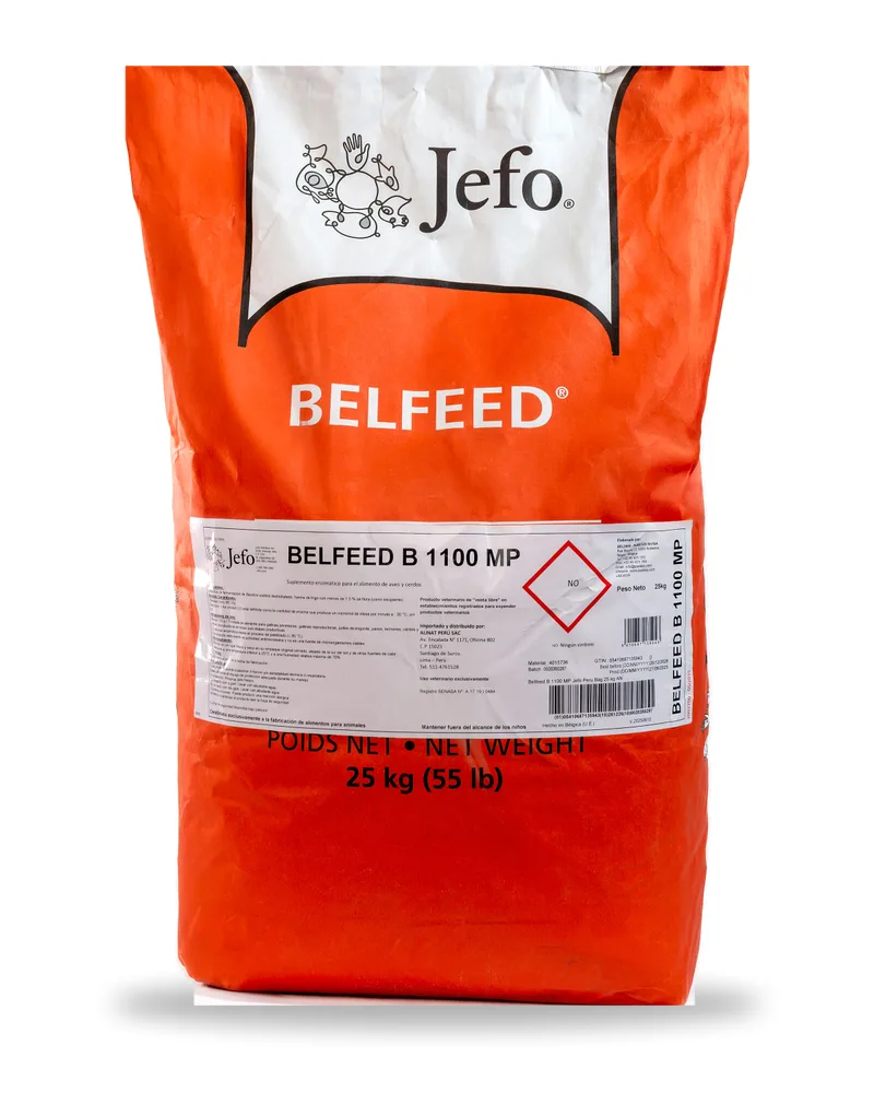 Saco de BELFEED B 1100 MP, de Puratos · distribuido por Jefo